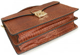 Thompson Luxury Bags "Felicitas" Snake-Prägung Echtleder Handtasche