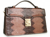 Thompson Luxury Bags "Felicitas" Snake-Prägung Echtleder Handtasche