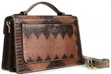 Thompson Luxury Bags "Felicitas" Snake-Prägung Echtleder Handtasche