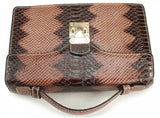 Thompson Luxury Bags "Felicitas" Snake-Prägung Echtleder Handtasche