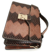 Thompson Luxury Bags "Felicitas" Snake-Prägung Echtleder Handtasche