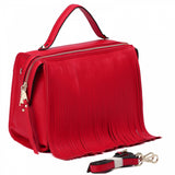 Thompson Luxury Bags "Gloria" Fringe-Satchel Lederhandtasche