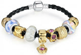 Thompson Luxury Charm-Armband Kunstleder "Klara"