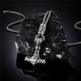 Thompson Luxury Nordischer Viking „Thor 2“ Hammer (Mjolnir) skandinavische Runen Halskette