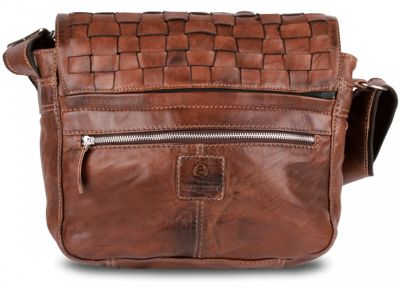 BULL& HUNT® Herren Messenger-Bag “ Twenty-Five Waver Washed" Büffel-Leder