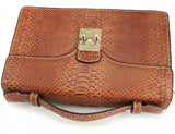 Thompson Luxury Bags "Felicitas" Snake-Prägung Echtleder Handtasche