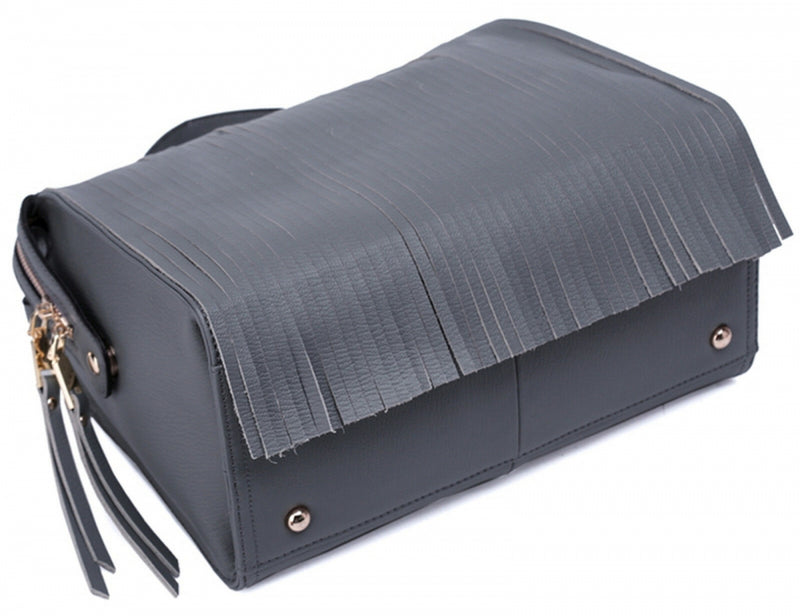 Thompson Luxury Bags "Gloria" Fringe-Satchel Lederhandtasche