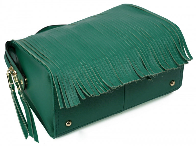 Thompson Luxury Bags "Gloria" Fringe-Satchel Lederhandtasche