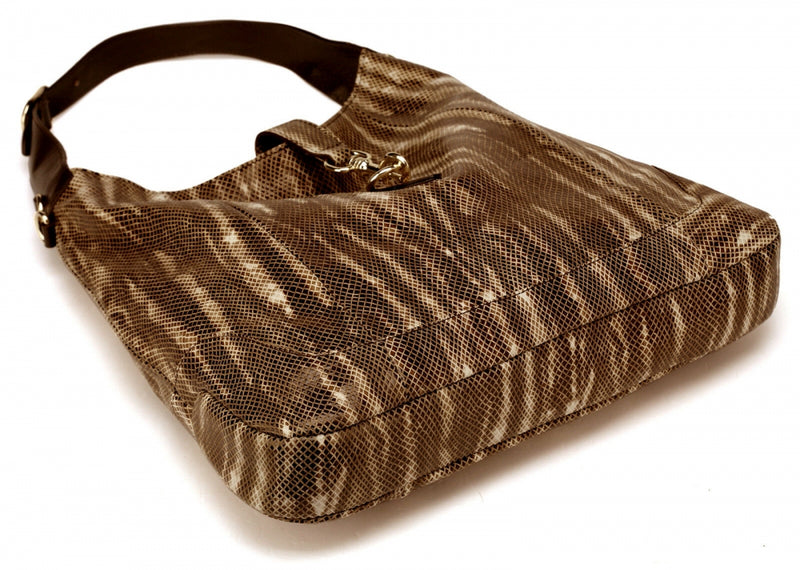 Thompson Luxury Bags "Karla" Schulter-Hobo-Bag Leder Snake-Prägung