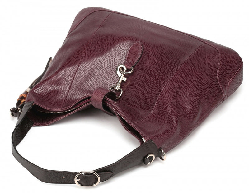 Thompson Luxury Bags "Karla" Schulter-Hobo-Bag Leder Snake-Prägung