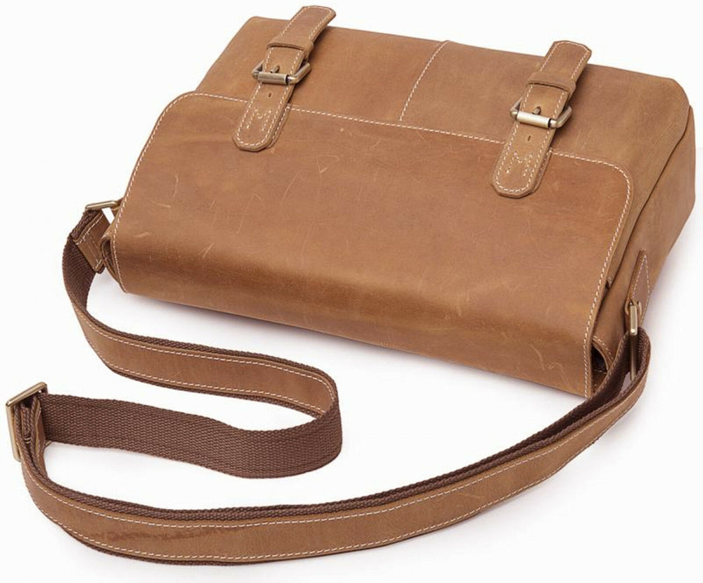 Genuine leather mens messenger bag best sale